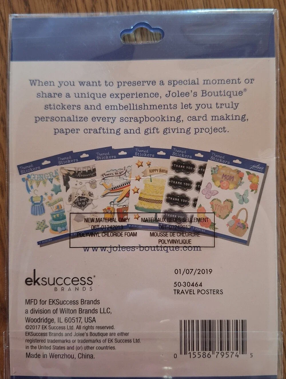 Travel Poster Scrapbook Stickers